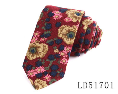 Nova muška ležerna kravata od brušenog pamuka od 6 cm, cvjetna kravata za muškarce i žene, tvornica modnih kravata na veliko