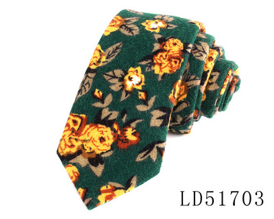 Nova muška ležerna kravata od brušenog pamuka od 6 cm, cvjetna kravata za muškarce i žene, tvornica modnih kravata na veliko