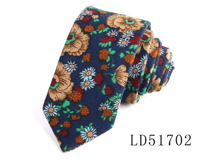 Nova muška ležerna kravata od brušenog pamuka od 6 cm, cvjetna kravata za muškarce i žene, tvornica modnih kravata na veliko