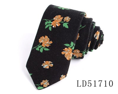 Nova muška ležerna kravata od brušenog pamuka od 6 cm, cvjetna kravata za muškarce i žene, tvornica modnih kravata na veliko