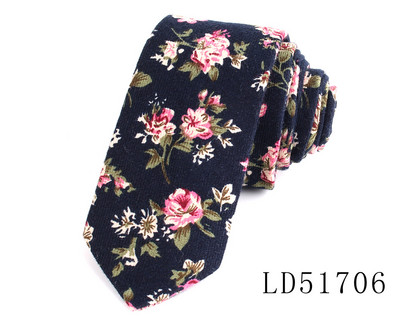 Nova muška ležerna kravata od brušenog pamuka od 6 cm, cvjetna kravata za muškarce i žene, tvornica modnih kravata na veliko