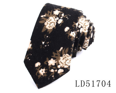 Nova muška ležerna kravata od brušenog pamuka od 6 cm, cvjetna kravata za muškarce i žene, tvornica modnih kravata na veliko