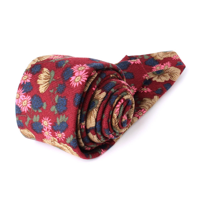 Nova muška ležerna kravata od brušenog pamuka od 6 cm, cvjetna kravata za muškarce i žene, tvornica modnih kravata na veliko