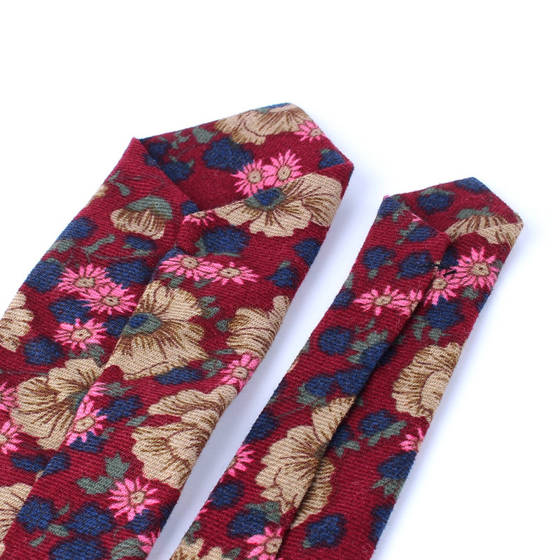 Nova muška ležerna kravata od brušenog pamuka od 6 cm, cvjetna kravata za muškarce i žene, tvornica modnih kravata na veliko