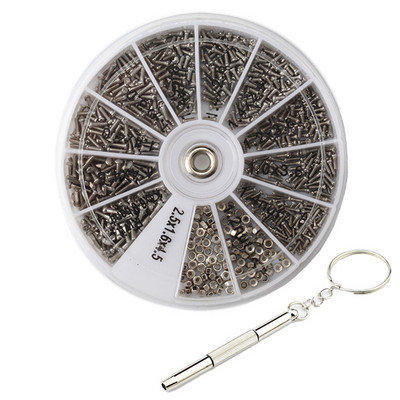 600tk/komplekt Universaalsed mikroprillid päikeseprillid käekellad prillid kruvid mutrid kruvikeeraja paranduskomplektid tööriistakast