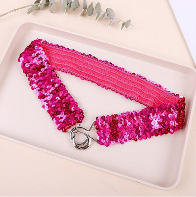 Flitteres derékpánt gyönyörű divatos felnőtt gyerek női öv nagykereskedés rugalmas öv csatos rugalmas derékpánt