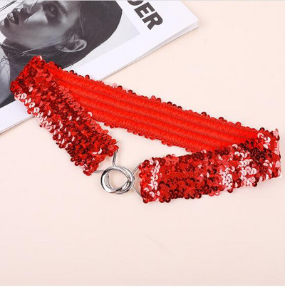 Flitteres derékpánt gyönyörű divatos felnőtt gyerek női öv nagykereskedés rugalmas öv csatos rugalmas derékpánt