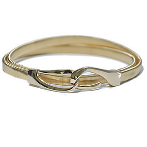 Divat ezüst fém rugalmas deréklánc öv Lady luxus derékpánt Elegáns cintos femininos 2 színes női övek bg-038