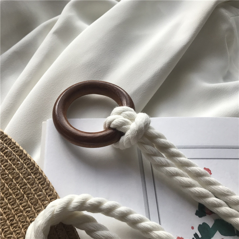 Női deréköv finom szövésű fonott bojt kötél Egyszerű pamut szál derékpánt ruhapántok Ladeis vintage deréklánc