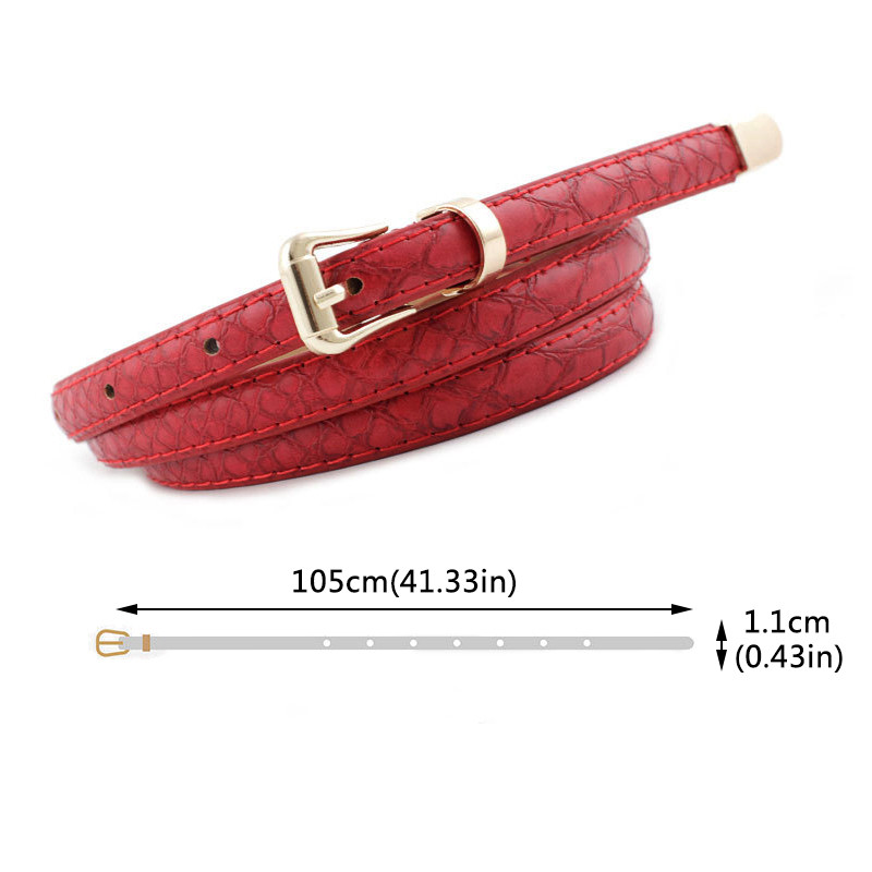 Divatos vékony kígyó öv női fehér piros női farmer övek kiváló minőségű vadon élő lányok derékszíj pasek damski