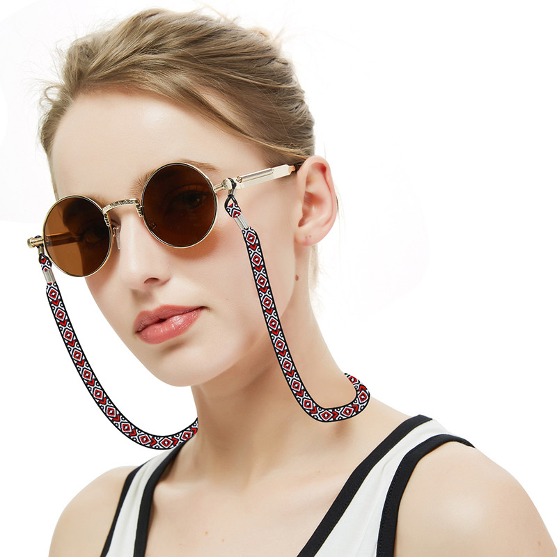 Boho Szemüveglánc Női Szövet Napszemüveg Kantár Olvasószemüveg Szíjtartó Nyaklánc Akasztható Nyak Szemüvegek Ékszer Ajándék