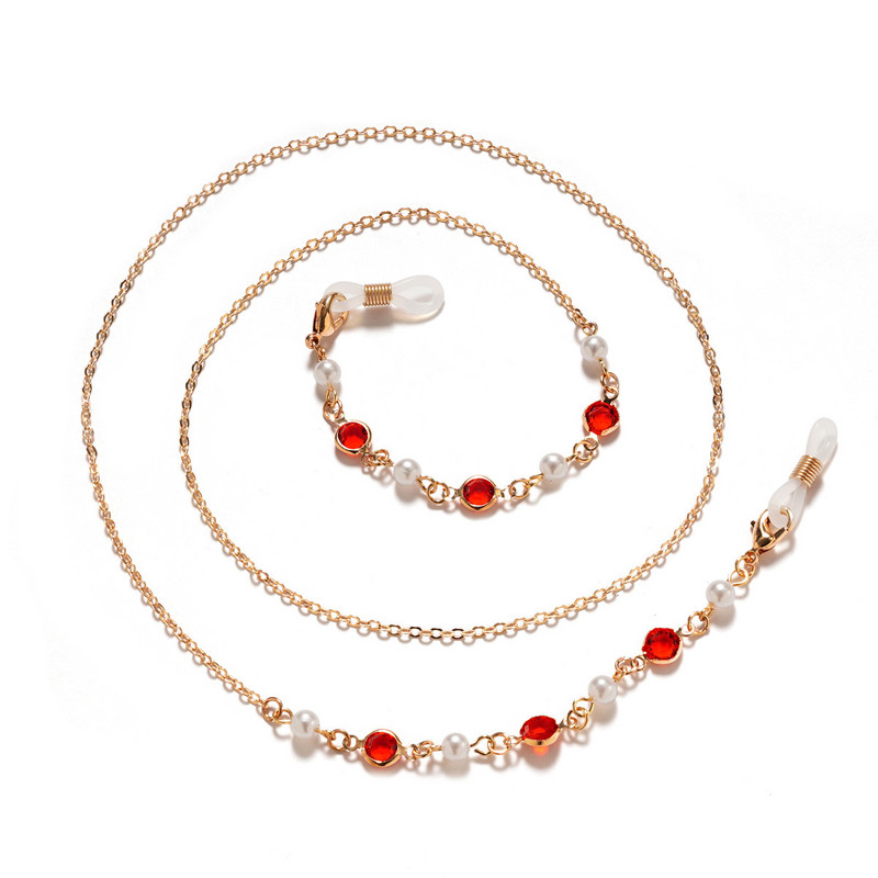 Μόδα αλυσίδες γυαλιών λουρί θήκης Κομψές πέρλες γυαλιά ηλίου Αλυσίδα γυαλιά οράσεως κορδόνι για γυναίκες Ανδρικά γυαλιά αλυσίδα γυναικεία