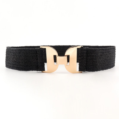 Nova ženska ženska korejska modna ljetna haljina s elastičnim pojasom za plažu s pletenim pojasom