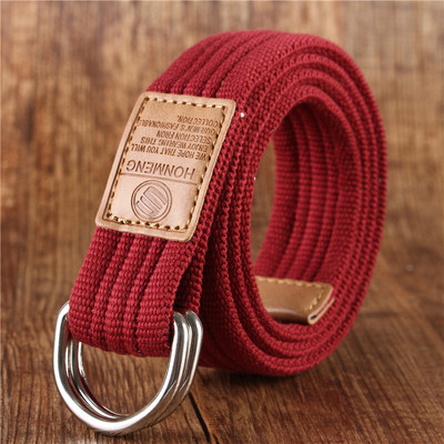 Divatos női, négy évszak, többszínű, duplahurkos vászon, alkalmi D-gombos junior diáknadrág, férfi öv