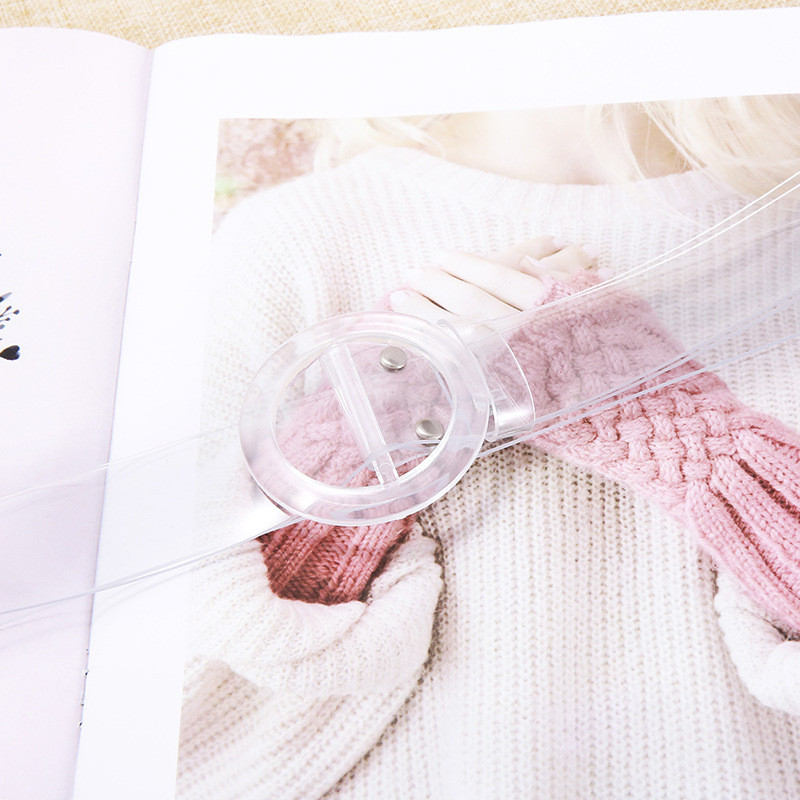 Naujas skaidrus plastikas, vientisos spalvos PVC medžiaga, moteriškas diržas, mados banga Visoms tinkamos kasdienės mados suasmeninta juosmens juosta 2020 m.