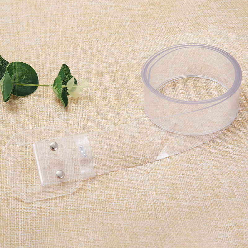 Naujas skaidrus plastikas, vientisos spalvos PVC medžiaga, moteriškas diržas, mados banga Visoms tinkamos kasdienės mados suasmeninta juosmens juosta 2020 m.