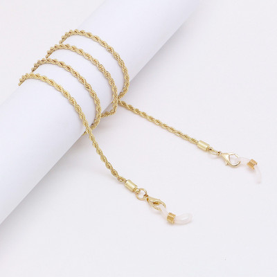 2023 Divatos Arany Szemüvegek Láncos Arcmaszk Csúszásgátló Szemüvegek Zsinóros fogas Kötélnyakú napszemüvegek Lánc Stílus Divat Ékszerek Női