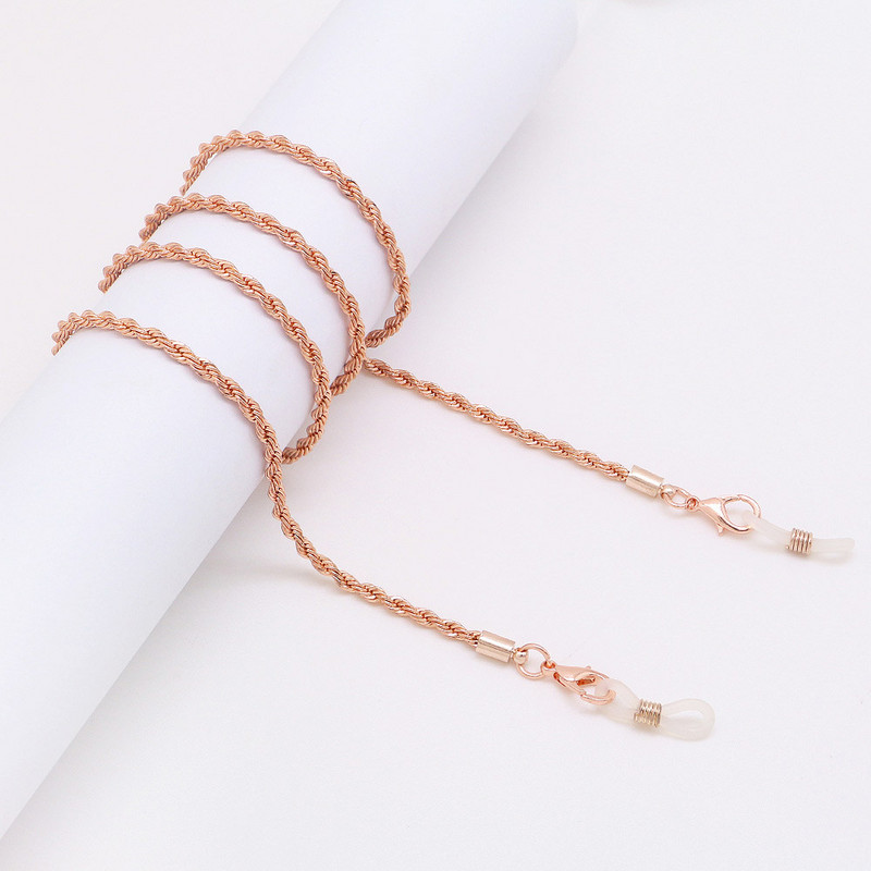 2023 Divatos Arany Szemüvegek Láncos Arcmaszk Csúszásgátló Szemüvegek Zsinóros fogas Kötélnyakú napszemüvegek Lánc Stílus Divat Ékszerek Női