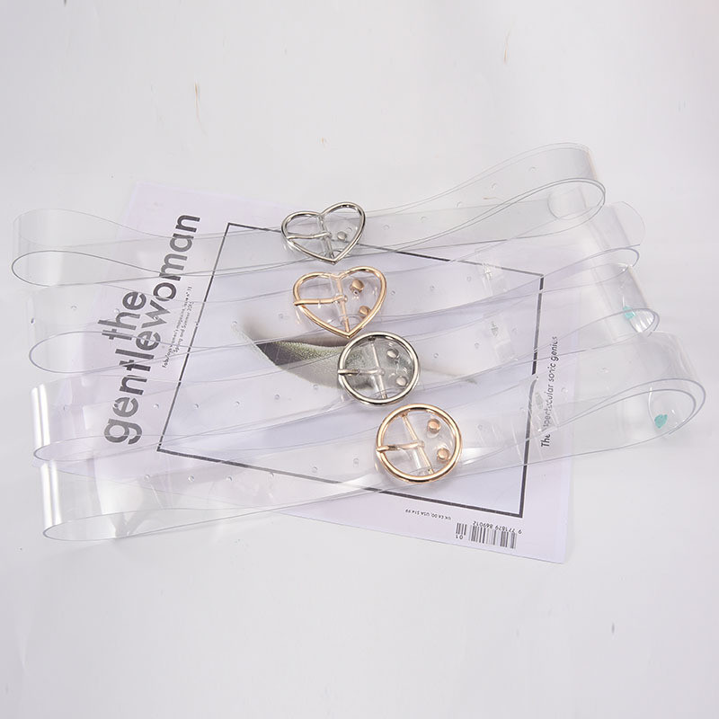 Südamevööd Naistele Vaigust armas läbipaistev vöö teksad kleit vöörihm Kinnitusnõel Harajuku naiste ümmargune PVC läbipaistev vöö 122