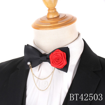 Crna vjenčana leptir-mašna Modna klasična leptir-mašna za muškarce Žene Puni leptir-mašna čvor Leptir-mašne za odrasle s metalnim kravatama Mladoženja