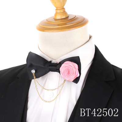 Crna vjenčana leptir-mašna Modna klasična leptir-mašna za muškarce Žene Puni leptir-mašna čvor Leptir-mašne za odrasle s metalnim kravatama Mladoženja