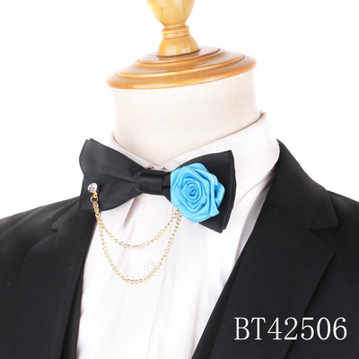 Crna vjenčana leptir-mašna Modna klasična leptir-mašna za muškarce Žene Puni leptir-mašna čvor Leptir-mašne za odrasle s metalnim kravatama Mladoženja