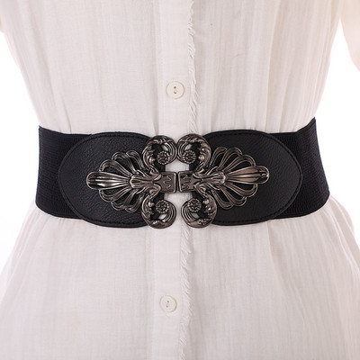 Új, 2023-as divatos fém csatos női, rugalmas, széles derékpánt, új dekorációval ruha övek tervezői öv nőknek luxus öv, női