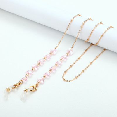 Divat akril kristály szemüveg lánc pillangó gyöngyös nyakpánt napszemüveg lánc női ékszer szemüveg lánc tartó