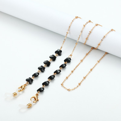 Divat akril kristály szemüveg lánc pillangó gyöngyös nyakpánt napszemüveg lánc női ékszer szemüveg lánc tartó