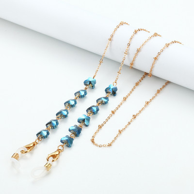 Divat akril kristály szemüveg lánc pillangó gyöngyös nyakpánt napszemüveg lánc női ékszer szemüveg lánc tartó