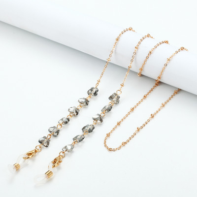 Divat akril kristály szemüveg lánc pillangó gyöngyös nyakpánt napszemüveg lánc női ékszer szemüveg lánc tartó