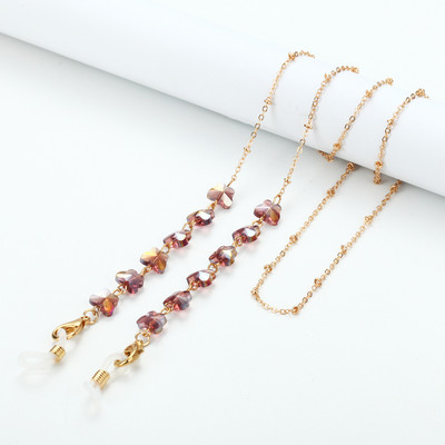 Divat akril kristály szemüveg lánc pillangó gyöngyös nyakpánt napszemüveg lánc női ékszer szemüveg lánc tartó