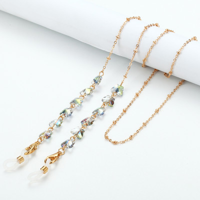 Divat akril kristály szemüveg lánc pillangó gyöngyös nyakpánt napszemüveg lánc női ékszer szemüveg lánc tartó