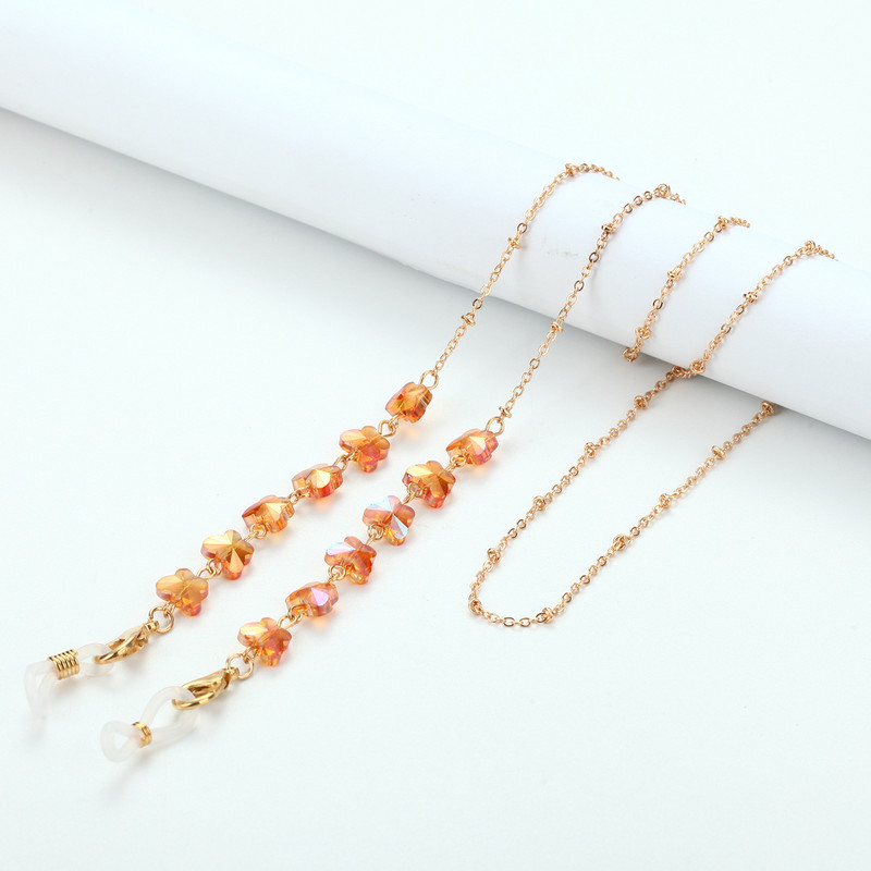 Divat akril kristály szemüveg lánc pillangó gyöngyös nyakpánt napszemüveg lánc női ékszer szemüveg lánc tartó