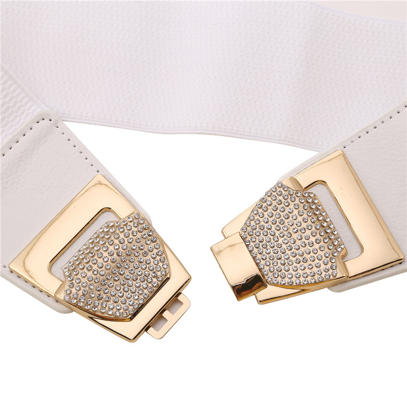 Doamnelor, centură elastică, la modă, brâu lat, rochie coreeană, cu arc, cu stras, cataramă, curele negre pentru femei, marcă de designer de lux