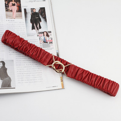 Elastični kožni pojasevi za žene, rastezljivi pojasevi za struk Ženski dizajnerski laki korzet, haljina, remen, remen za ženski kaput