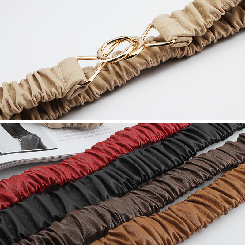 Elastični kožni pojasevi za žene, rastezljivi pojasevi za struk Ženski dizajnerski laki korzet, haljina, remen, remen za ženski kaput
