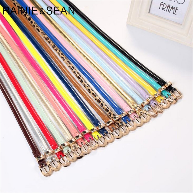 RAINIE SEAN Curea din piele Femei Leopard Curea subțire Doamnă Cataramă pentru centură Moda coreeană Femeie Curea în talie pentru rochii