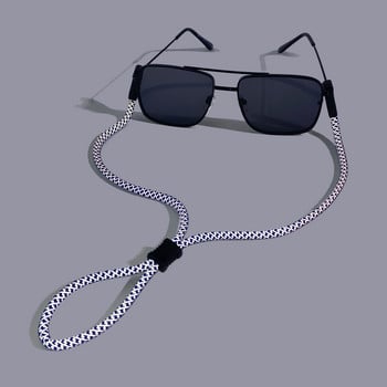 Винтидж флуоресцентна светеща верига за очила с дебело памучно въже Модна верига за спортни очила за нощен джогинг за мъжки аксесоари
