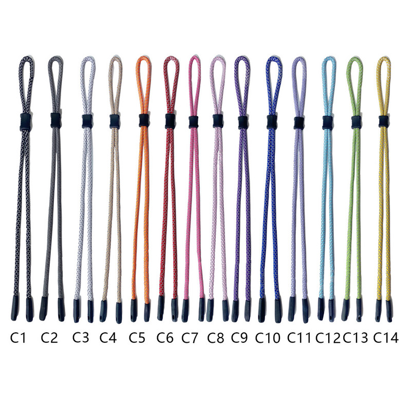 Vintage fluorescentni svjetleći debeli lančić za naočale od pamučnog užeta Modni lančić za sportske naočale za noćno trčanje za muškarce Dodaci