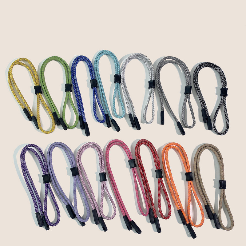 Vintage fluorescentni svjetleći debeli lančić za naočale od pamučnog užeta Modni lančić za sportske naočale za noćno trčanje za muškarce Dodaci