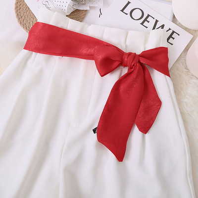 Forró nyári farmer szoknya dekoratív tiszta öv női puha szatén selyem sál derék karcsú multifunkciós keskeny szalag kalappánt