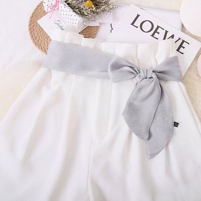 Forró nyári farmer szoknya dekoratív tiszta öv női puha szatén selyem sál derék karcsú multifunkciós keskeny szalag kalappánt