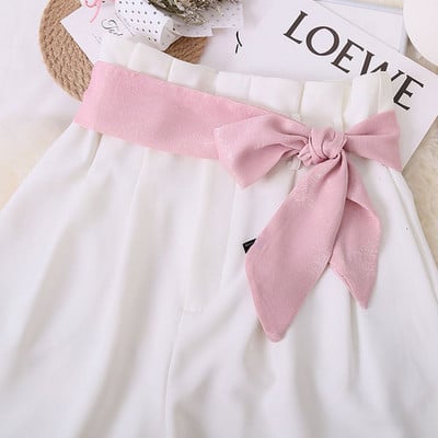 Forró nyári farmer szoknya dekoratív tiszta öv női puha szatén selyem sál derék karcsú multifunkciós keskeny szalag kalappánt