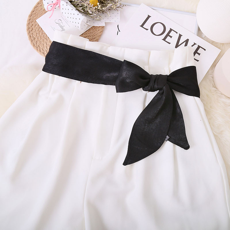 Forró nyári farmer szoknya dekoratív tiszta öv női puha szatén selyem sál derék karcsú multifunkciós keskeny szalag kalappánt