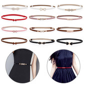 Új divatos egyszerű ruha deréköv női PU bőr fém csat derékpánt divat elegáns vékony derékpánt ruházati kiegészítők