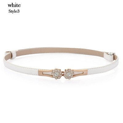 Új divatos egyszerű ruha deréköv női PU bőr fém csat derékpánt divat elegáns vékony derékpánt ruházati kiegészítők