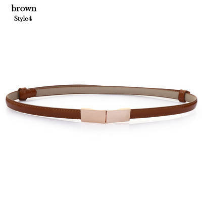 Új divatos egyszerű ruha deréköv női PU bőr fém csat derékpánt divat elegáns vékony derékpánt ruházati kiegészítők