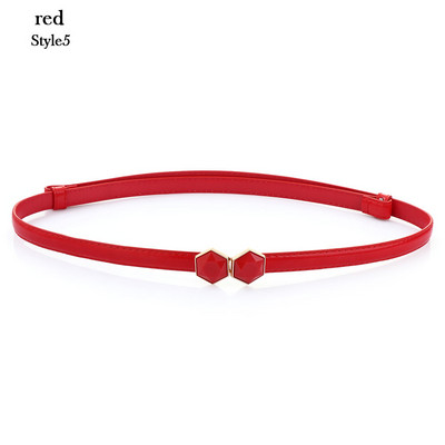 Új divatos egyszerű ruha deréköv női PU bőr fém csat derékpánt divat elegáns vékony derékpánt ruházati kiegészítők