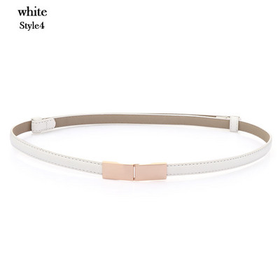 Új divatos egyszerű ruha deréköv női PU bőr fém csat derékpánt divat elegáns vékony derékpánt ruházati kiegészítők